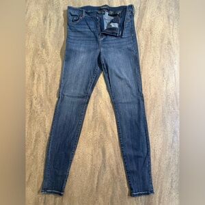 Liverpool Blue Skinny Jeans with Distressed Details